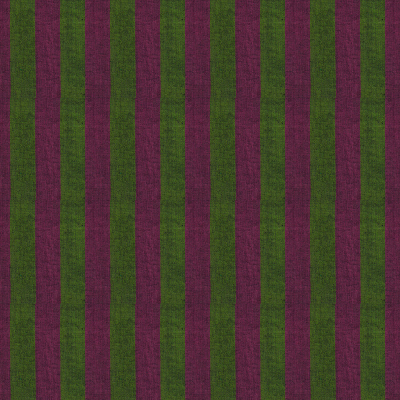 Kaffe Shot Cotton Stripe - Wide Stripe - Moss