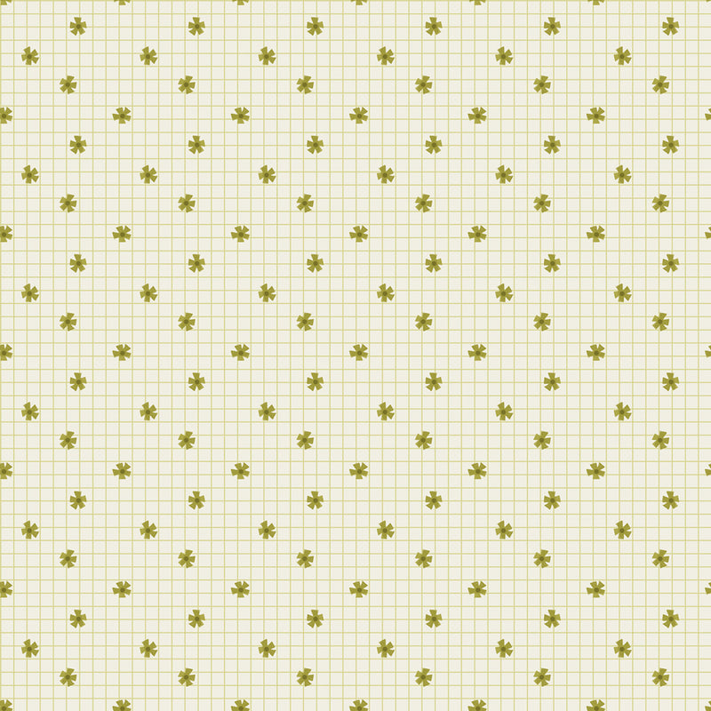 Lazy Sunday - Flower Grid - Khaki