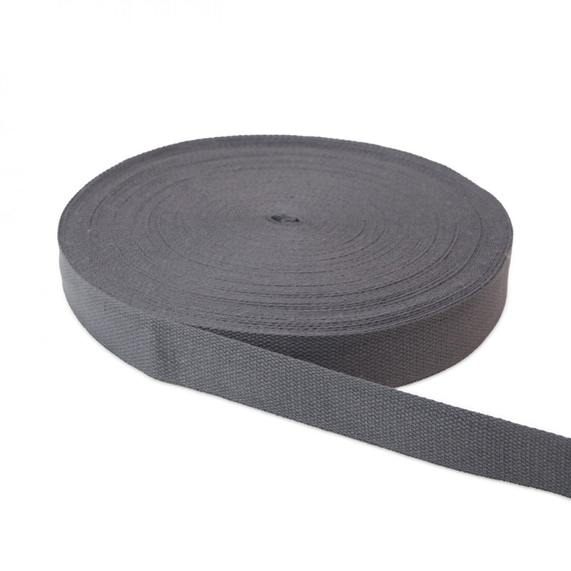 1.5" Cotton Webbing - Grey