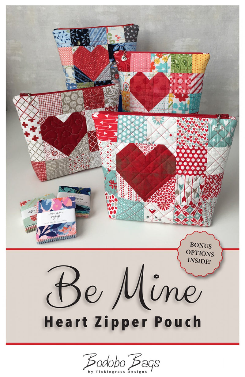 Be Mine Heart Zipper Pouch