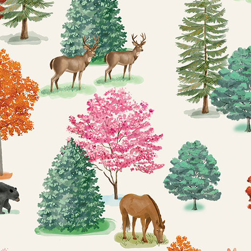 All Mid-Atlantic Shop Hop - Trees & Animals Scenic - Cream