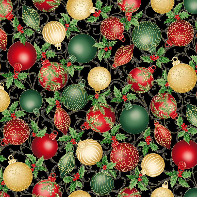 Christmas Splendor - Ornaments - Black/Gold