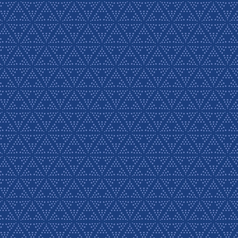 Whimsy II - Dotty Triangles - Blue