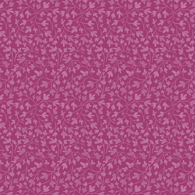 Whimsy II - Tonal Vines - Dark Pink