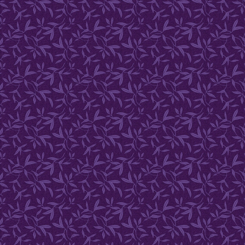 Whimsy II - Tossed Sprigs - Purple