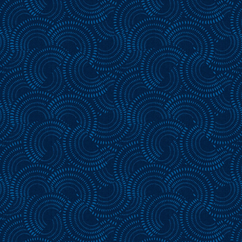 Whimsy II - Allover Suns - Dark Blue