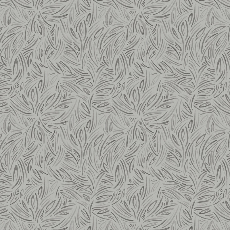 Whimsy II - Packed Tonal Linework - Grey