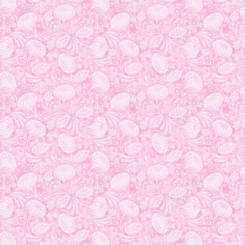 Whimsy II - Packed Tonal Floral - Light Pink
