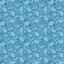 Whimsy 2 - Packed Tonal Floral - Blue