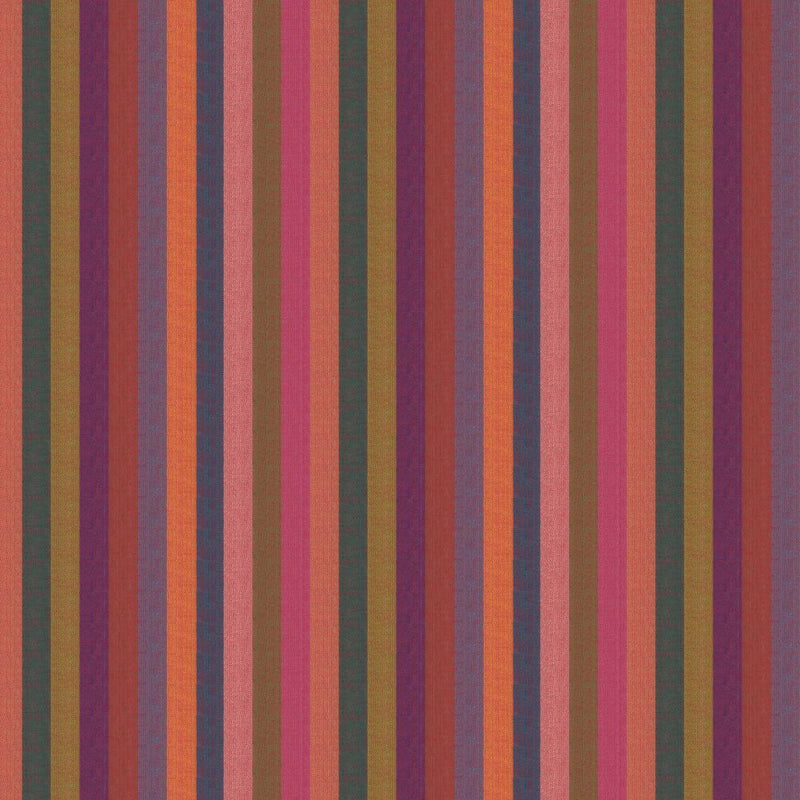 Shot Cotton Stripe - Narrow Stripe - Sunset