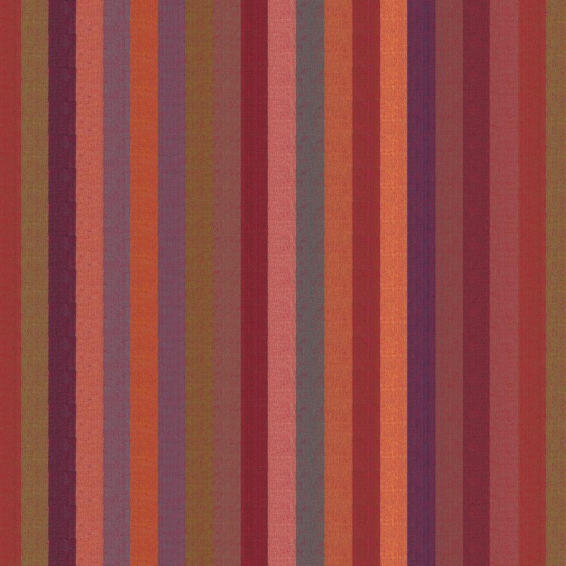 Shot Cotton Stripe - Broad Stripe - Red