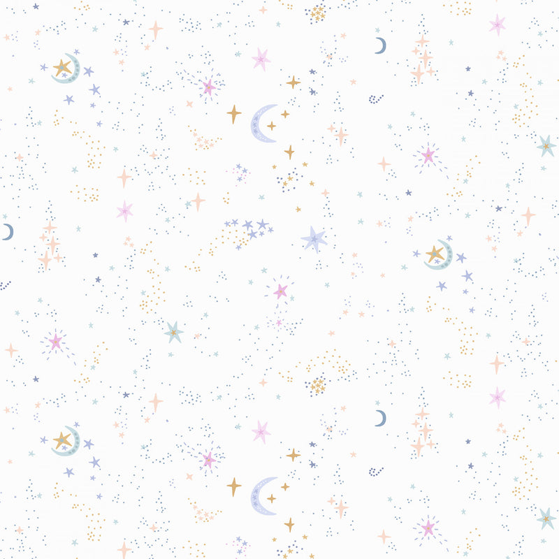 Extra Wide Backings - Starry Night - White