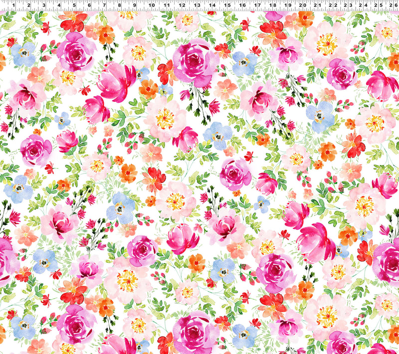 Flourish - Rose Garden - White