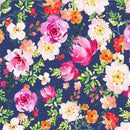 Flourish - Rose Garden - Light Navy