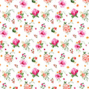 Flourish - Tossed Floral - White