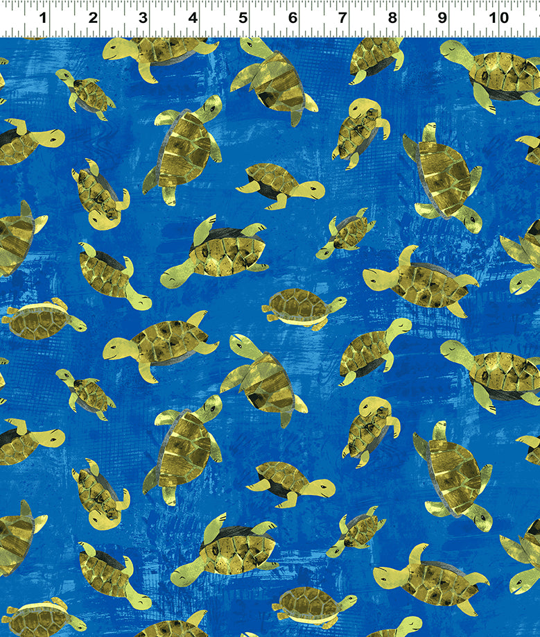 Summer Splash - Turtles - Dark Blue