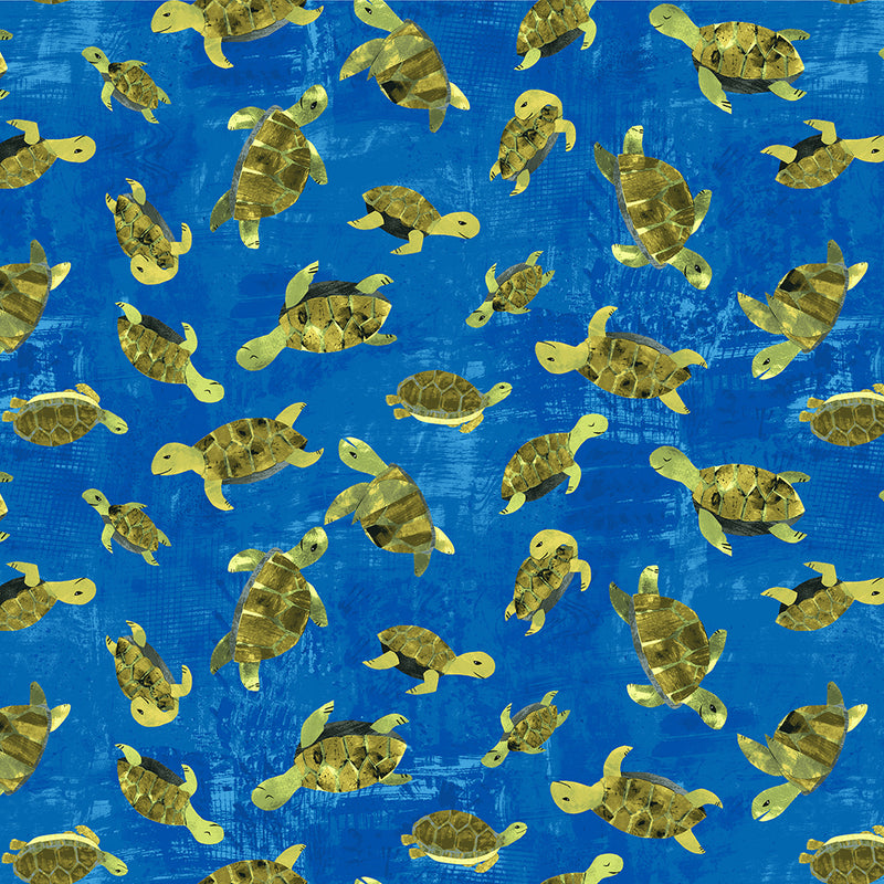 Summer Splash - Turtles - Dark Blue