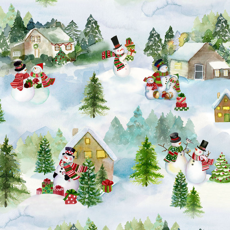 Snowman Christmas - Toile - Multi