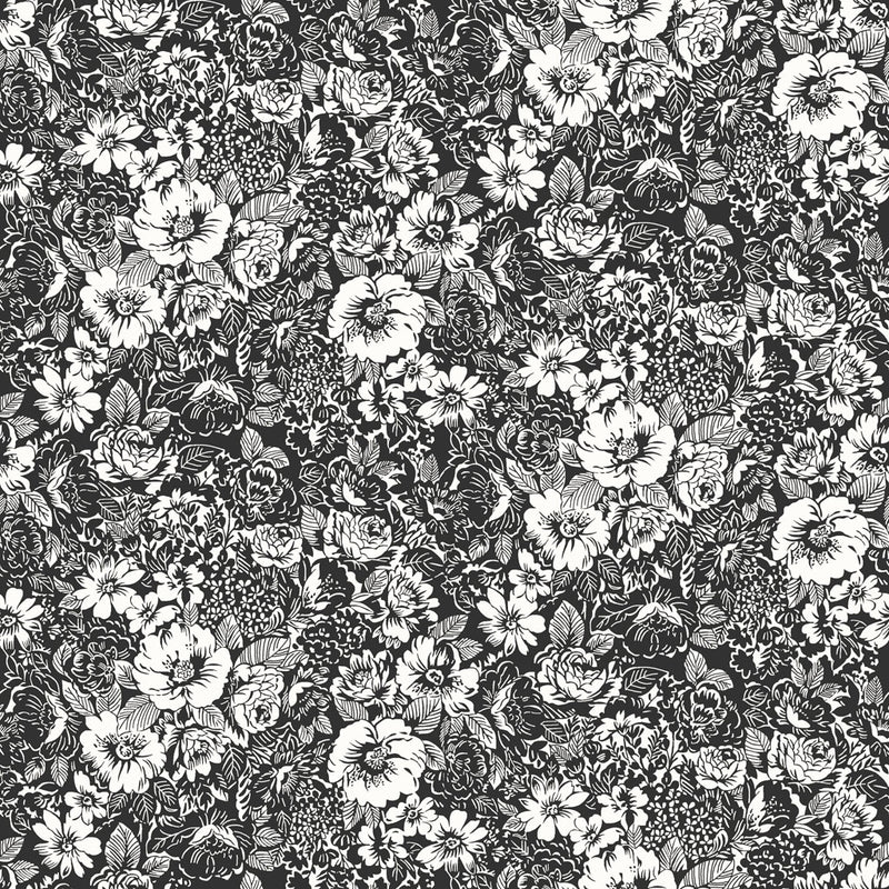 Elysium - Tonal Floral - Black