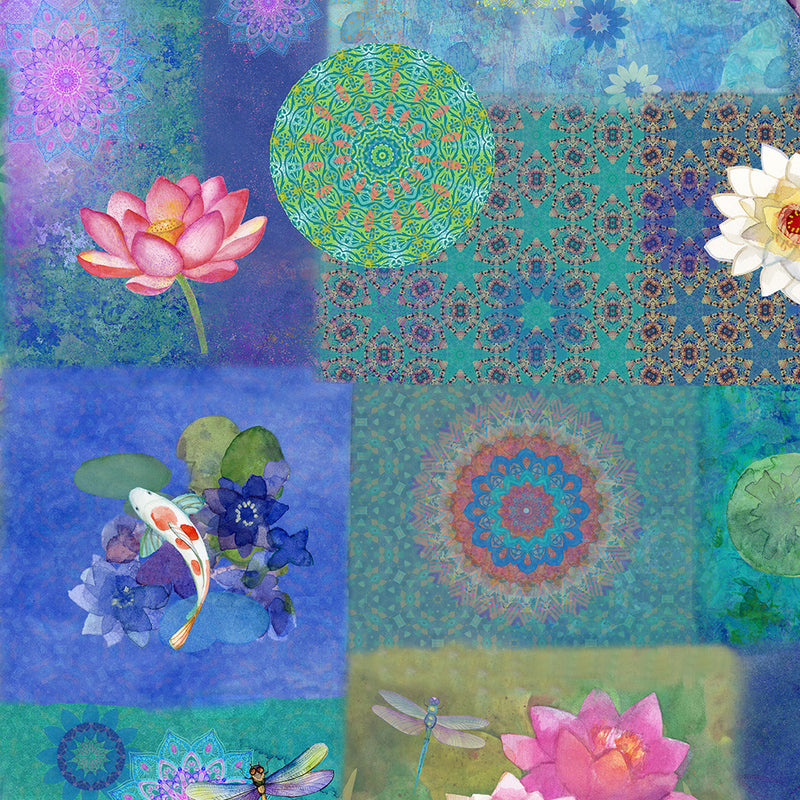 Lily Pond - Patchwork - Blue