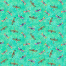 Lily Pond - Dragonflies - Turquoise