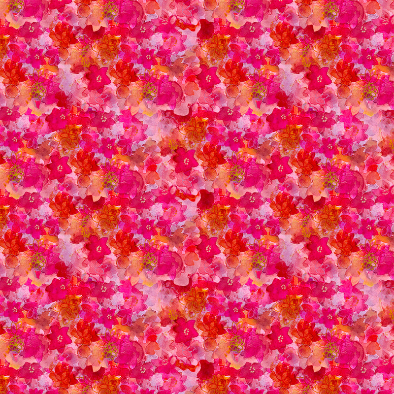 Lily Pond - Floral - Dark Raspberry