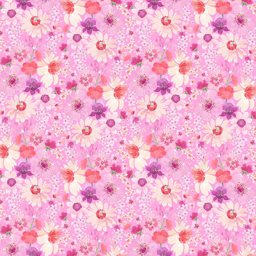 Spring Cheer - Daisies - Light Raspberry