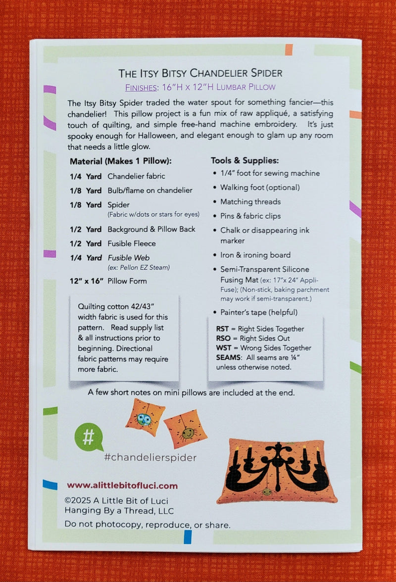 The Itsy Bitsy Chandelier Spider Pillow