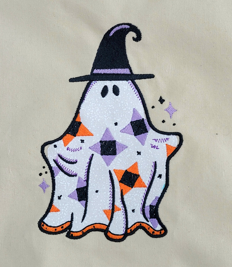 Ghosties Tote Bag Embroidery