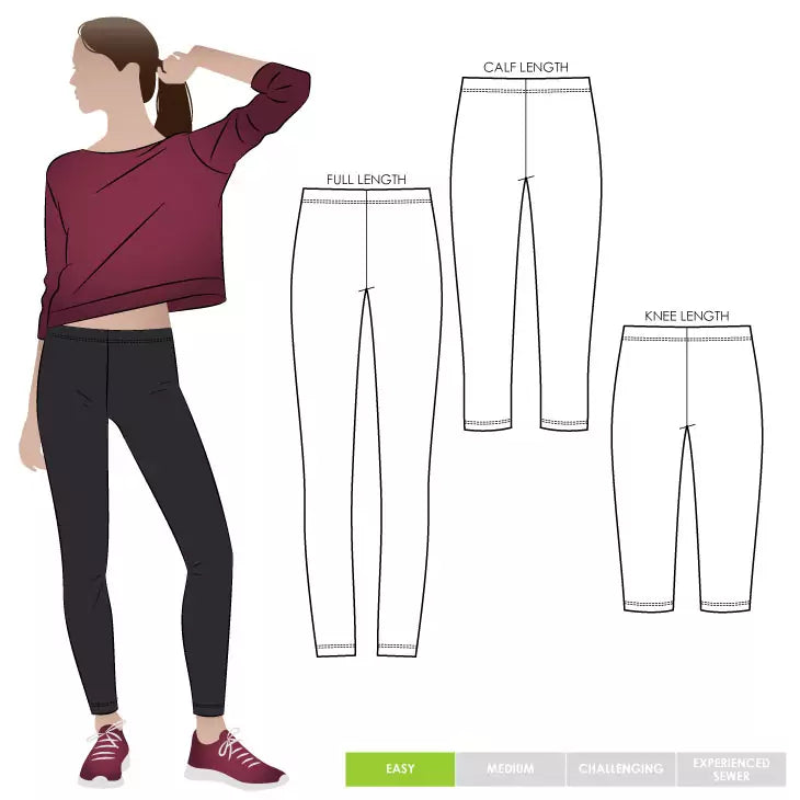 Laura Knit Legging Pattern - Sizes 10-22