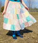 Patchwork Tiered Skirt