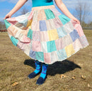 Patchwork Tiered Skirt