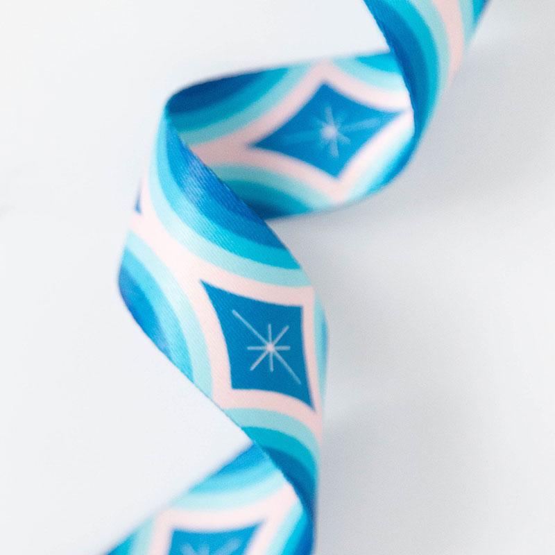 Ruby Star 1.5" Webbing - Rattan in Teal