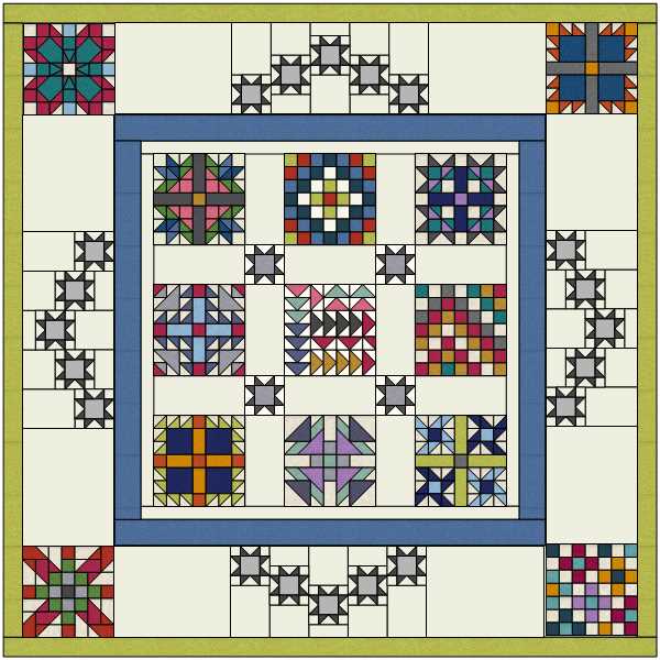 2023-24 Saturday Sampler Finishing Instructions - Tilda Solids - Large