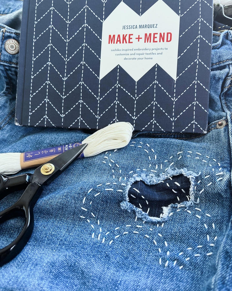 Visible Mending with Denim