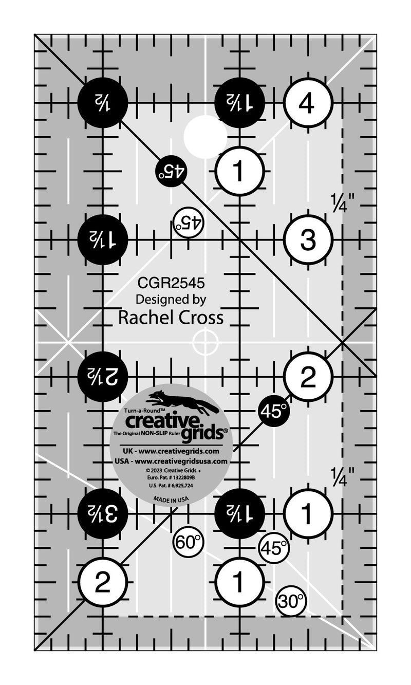 Creative Grids 2.5x4.5" Ruler