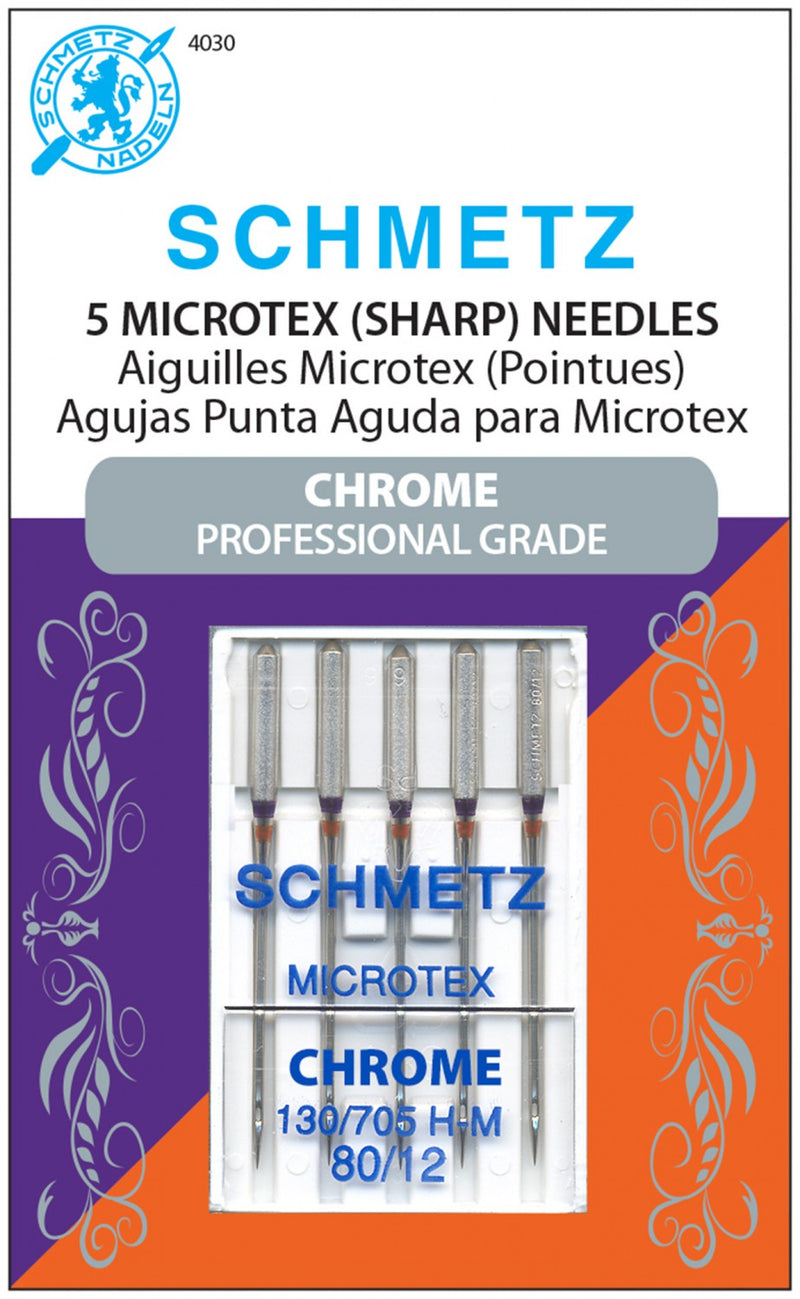 Schmetz Microtex Chrome Machine Needles 80/12