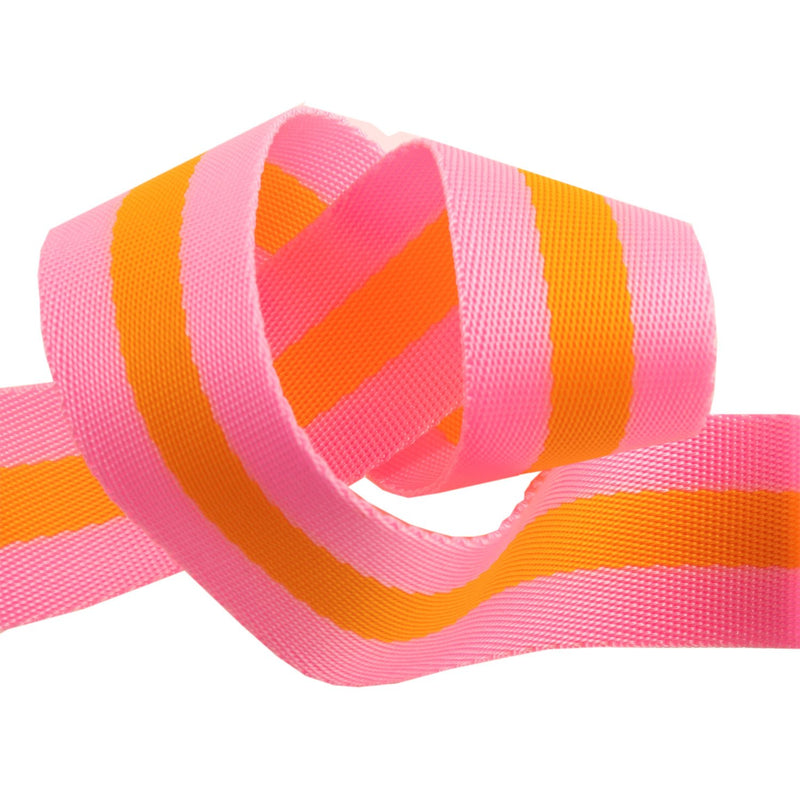 Tula Pink 1.5" Webbing - Soft Pink/Orange