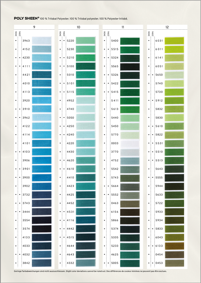 20+ Mettler Thread Color Chart